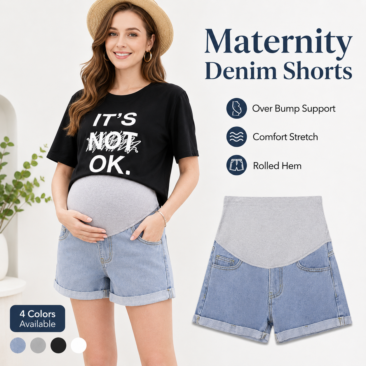 Factory Direct Plus Size Leggings Maternity Denim Jeans Shorts Pants for Pregnant Women Clothes