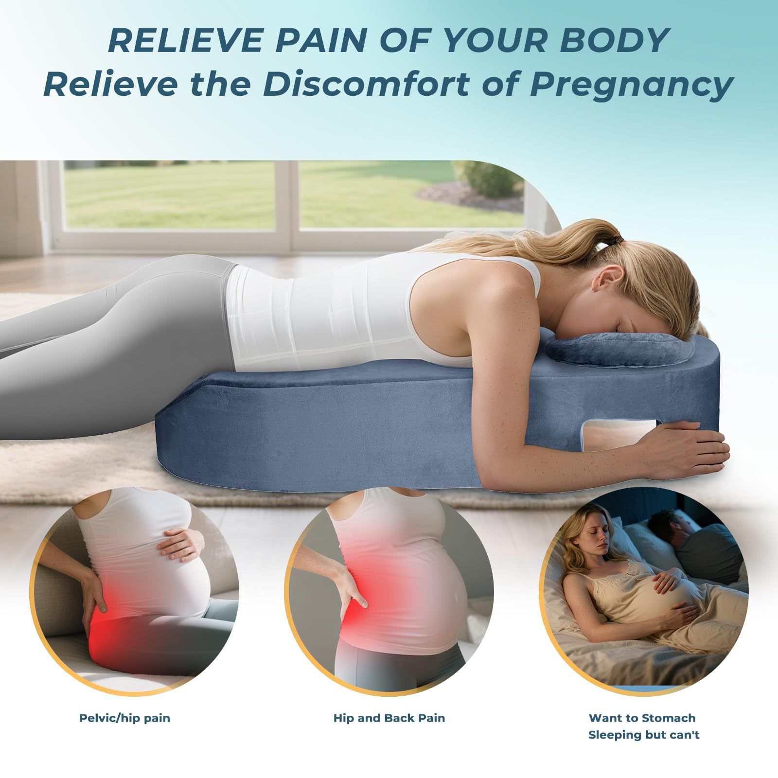 Pregnancy Massage Cushion Headrest Full Body Prenatal Bolster Release Lower Back Pain Maternity Pillow Breast Surgery U-Shape