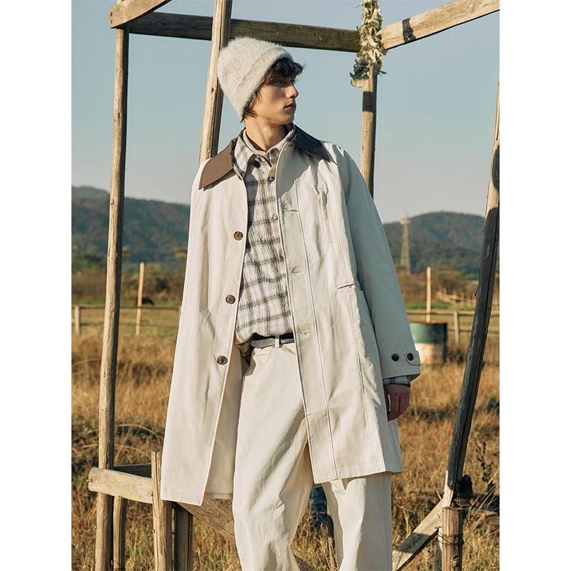 Classic Men's MID Length Trench: Stylish Business Attire