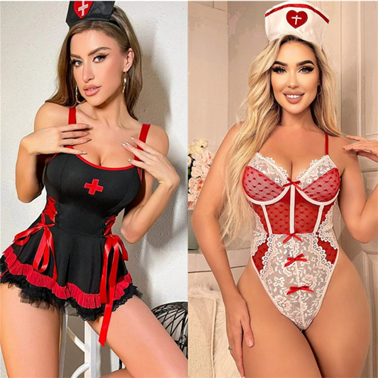 Sexy Erotic Women Nurse Costumes Clothing Cosplay Lingerie Sets Wholesale