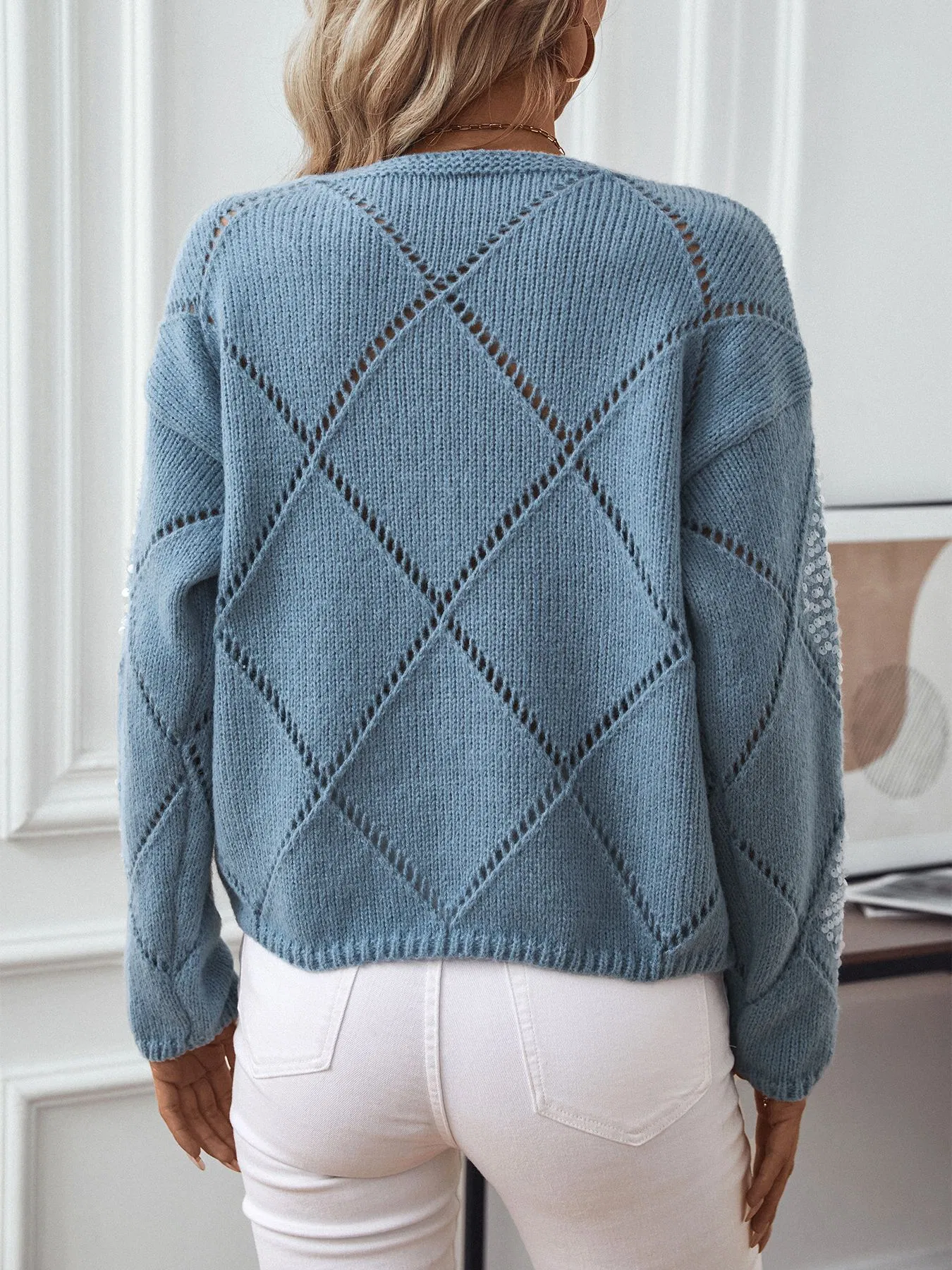 Sustainable Women's Sweater with Trendy Design and Custom Logo
