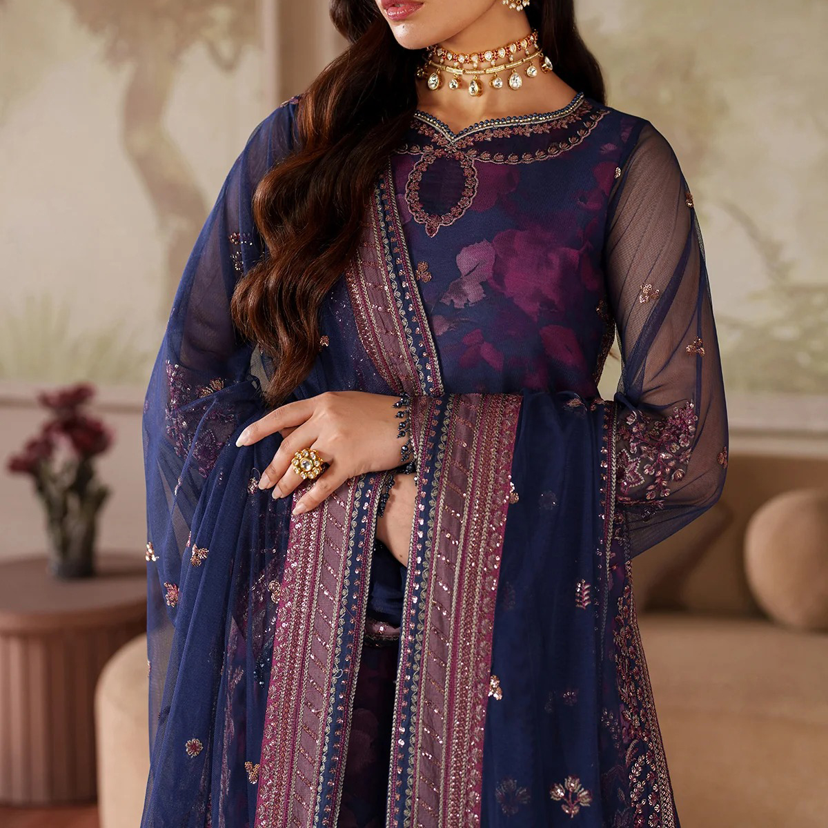 Top Demanded Women's Formal Salwar Kameez Dress Stylish Neckline Smooth Texture Soft Cotton Fabric Perfect Fitting for Party