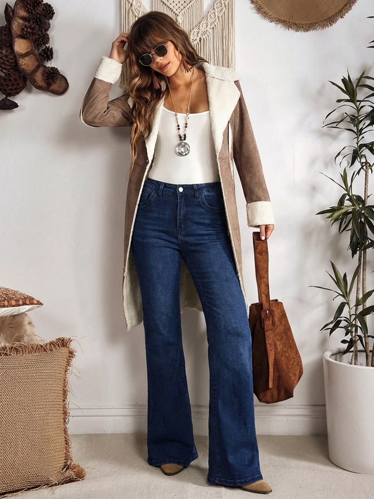 High-Waisted Flare Pants Winter's New Slim Denim Jeans for Women Breathable Embroidered Design with High Waist for Summer Autumn