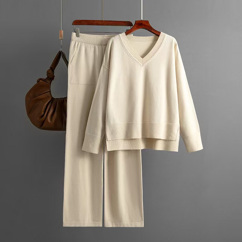 Hot New Women's Solid Color Loungewear Sets Elegant and Soft Anti-Wrinkle for Autumn and Winter Fast Delivery