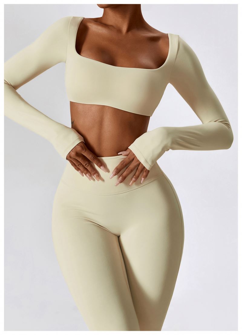 Manufacturer Wholesale Fitness Yoga Wear OEM Blank Tracksuits Women Sport Crop Top Scrunch Butt Yoga Pants Gym Sets for Women