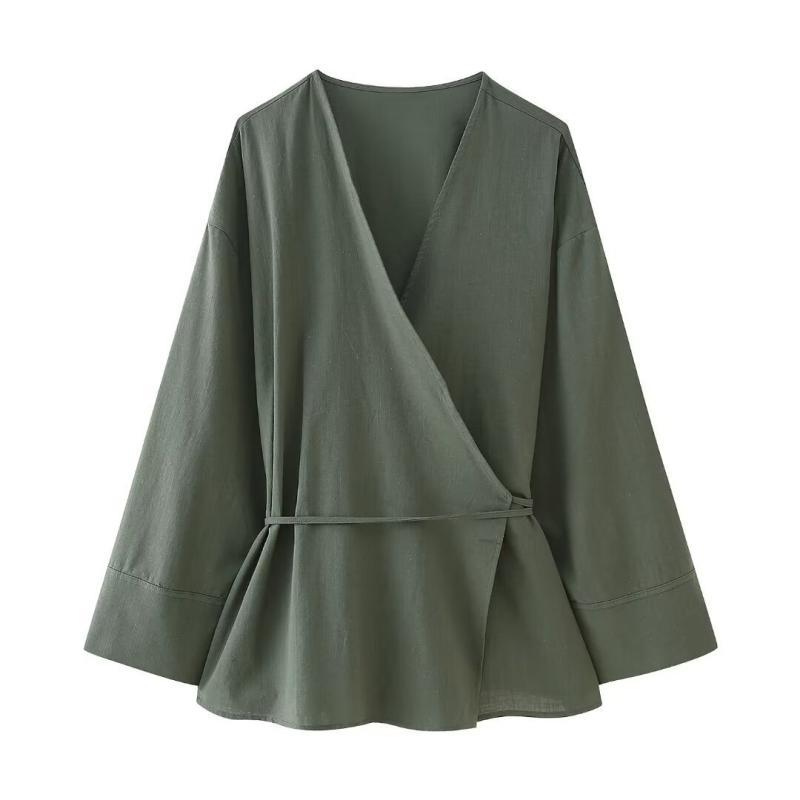 Spring New Women's Double-Breasted Outerwear Casual Pants Style Breathable Long