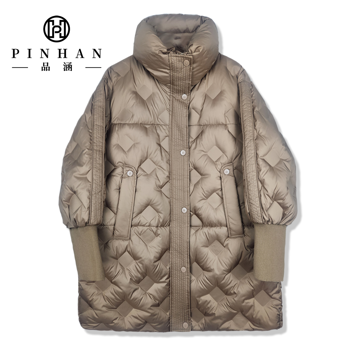 Customized Luxury Women's Puffer Jacket Long Waterproof Down Outdoor Padded Clothing Winter Fashion Puffer Coat For Ladies