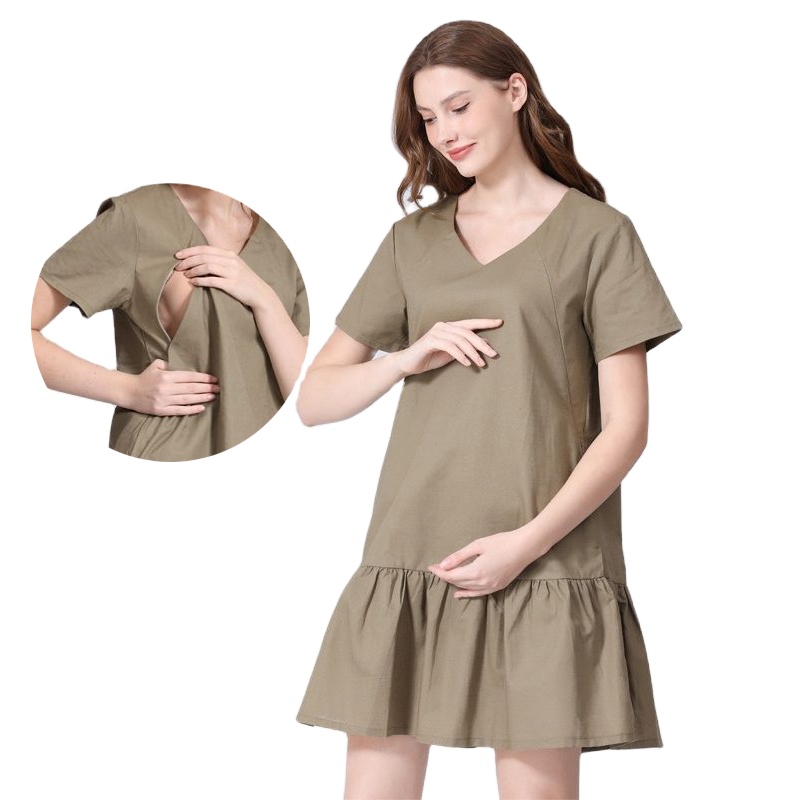 Oversized Ladies Loose Maternity Clothes Breastfeeding Dresses Plus Size Dress for Pregnant Women Nursing Clothes