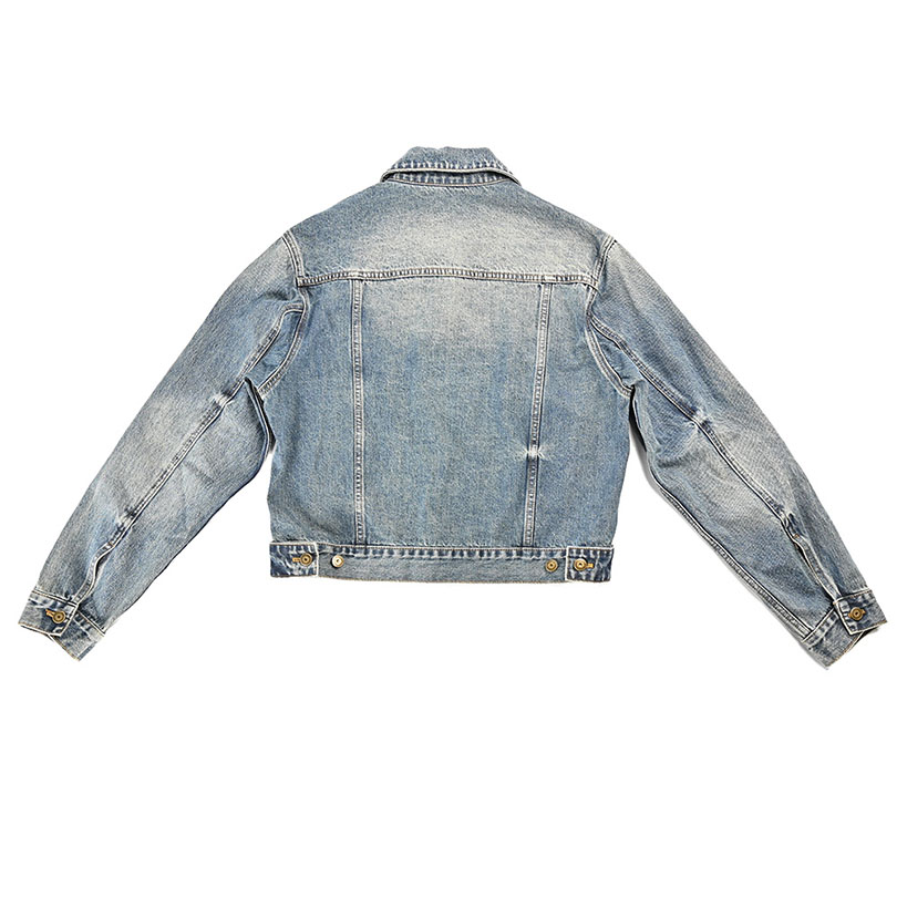 OEM Casual Women's Denim Jacket Loose Turn-down Collar Long Sleeve Denim Jacket