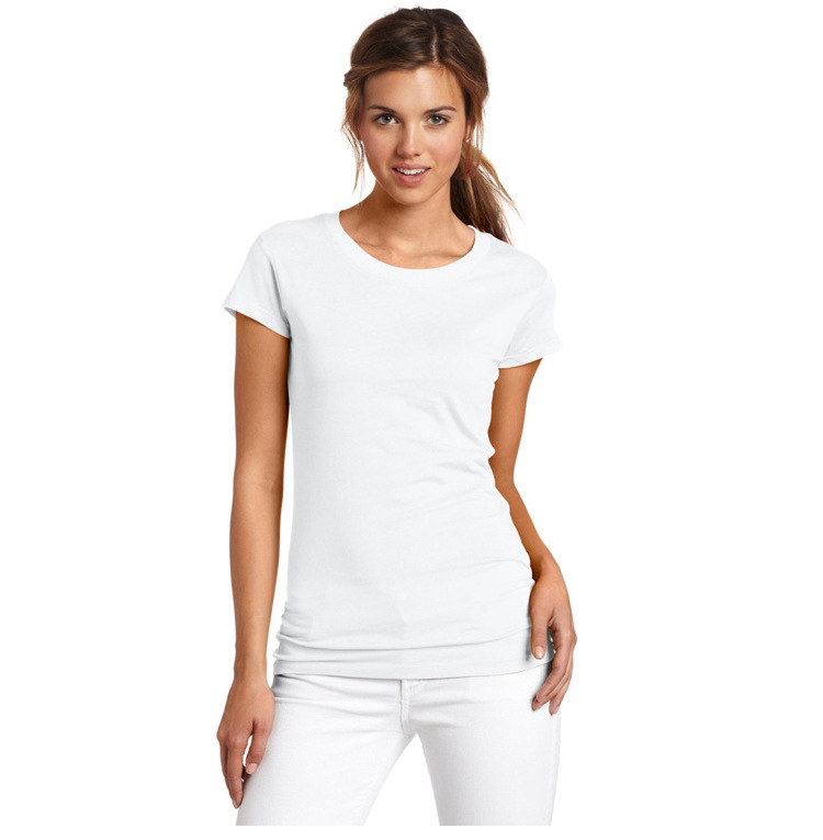 Factory Direct Custom 100% Cotton Woman T-Shirts Candy Color Knitted Casual Plus Size Summer Collection Solid Embroidery OEM