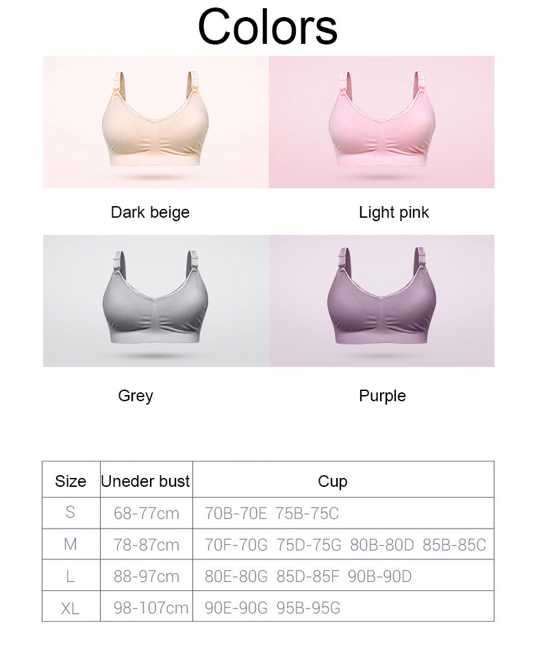 YOUHA Factory Wholesale Comfort Soft Cotton Nursing Bra for Breastfeeding Breathable Maternity Pregnant Feeding Bra
