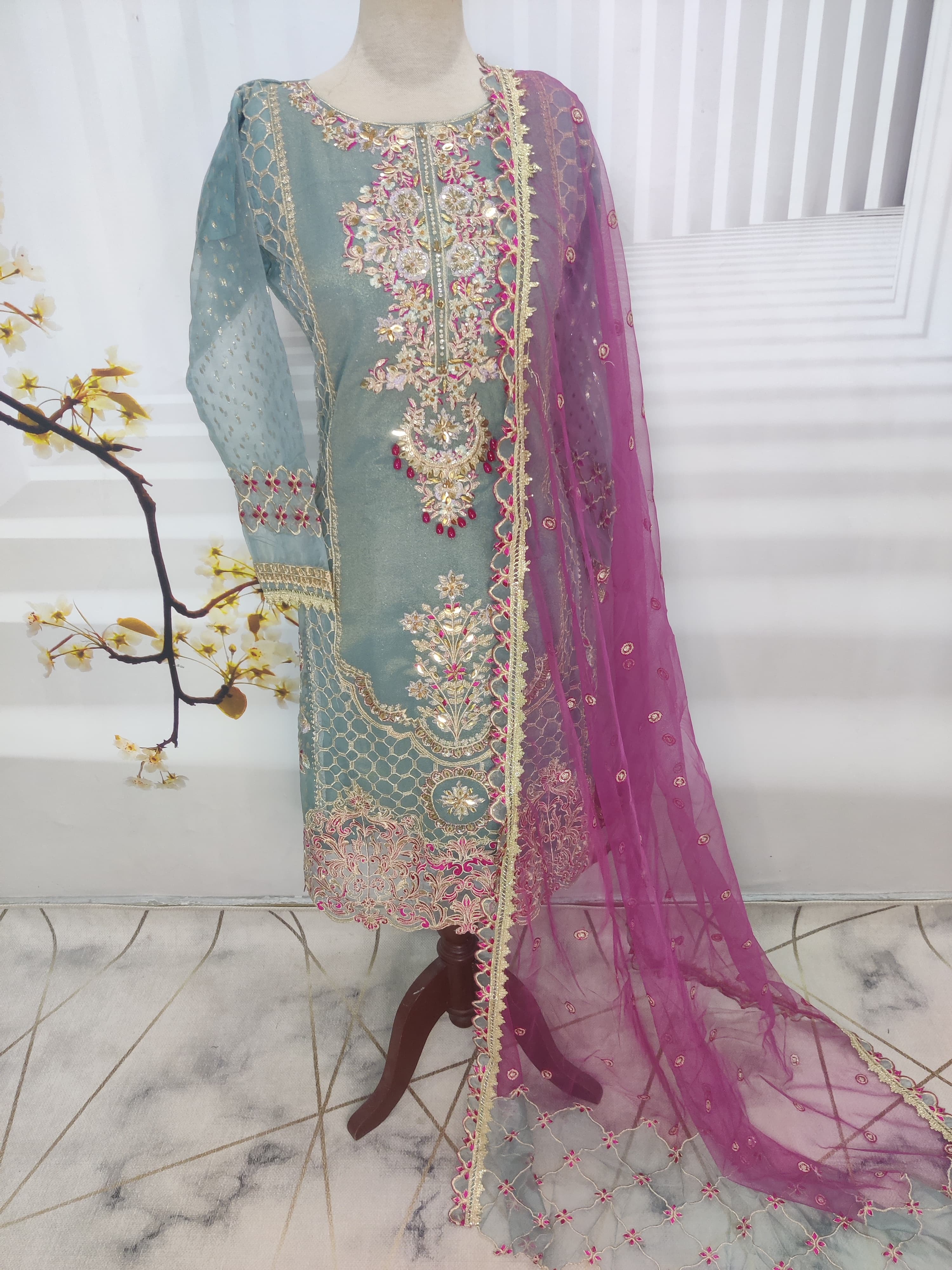 Pakistani Salwar Kameez Women's Fancy Suits Ethnic Heavy Suit Punjabi Stitching Available Wholesale Fancy Suits