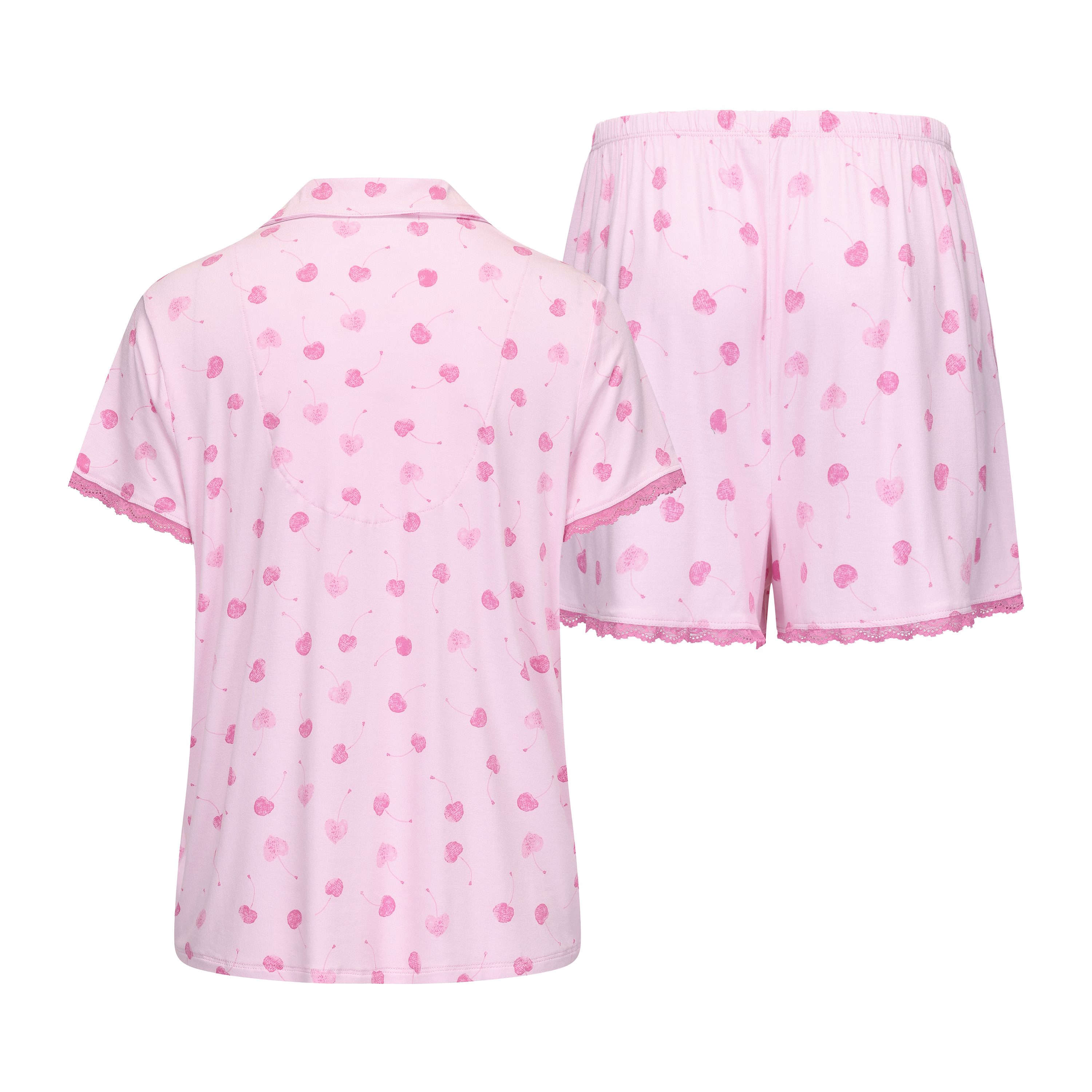 Loungewear Women Sets Breathable Sleepwear Pajamas Set Short Sleeve Pajamas