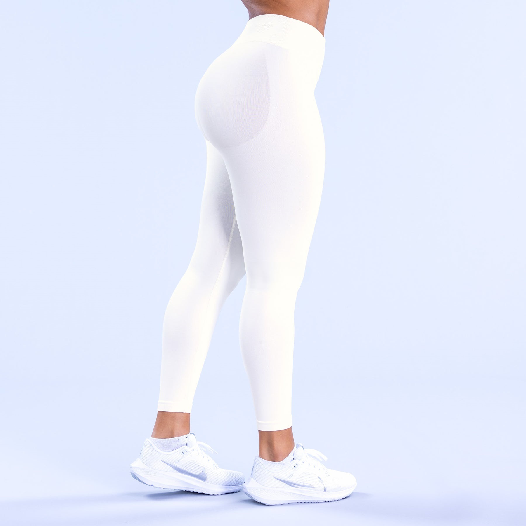 Seamless Mid Waist Solid Scrunch Workout Yoga Leggings For Women-High Quality Sportswear