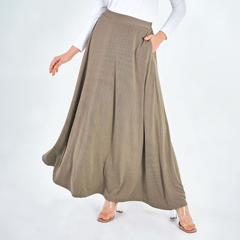 Elegant Modest 2-Piece Rib Knit Muslim Women's Set