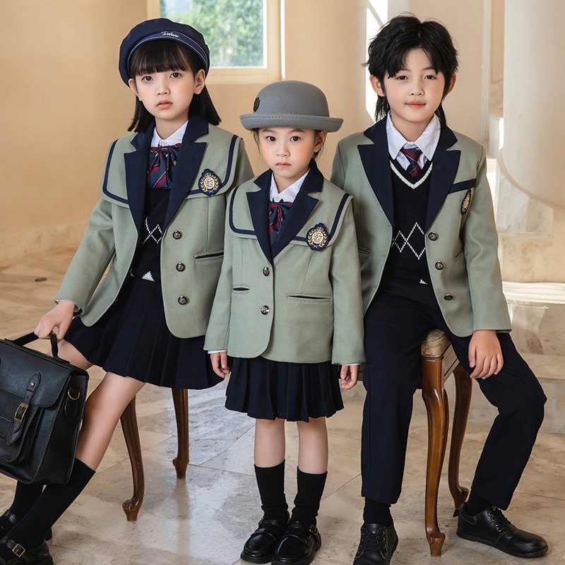 School Uniform Suit for Kindergarten Students Spring and Autumn Children's Business Attire College Style Winter