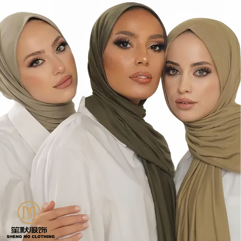 Luxury Elegant Design Solid Color and Printed Styles Modest Women Clothing Cotton Modal Hijab