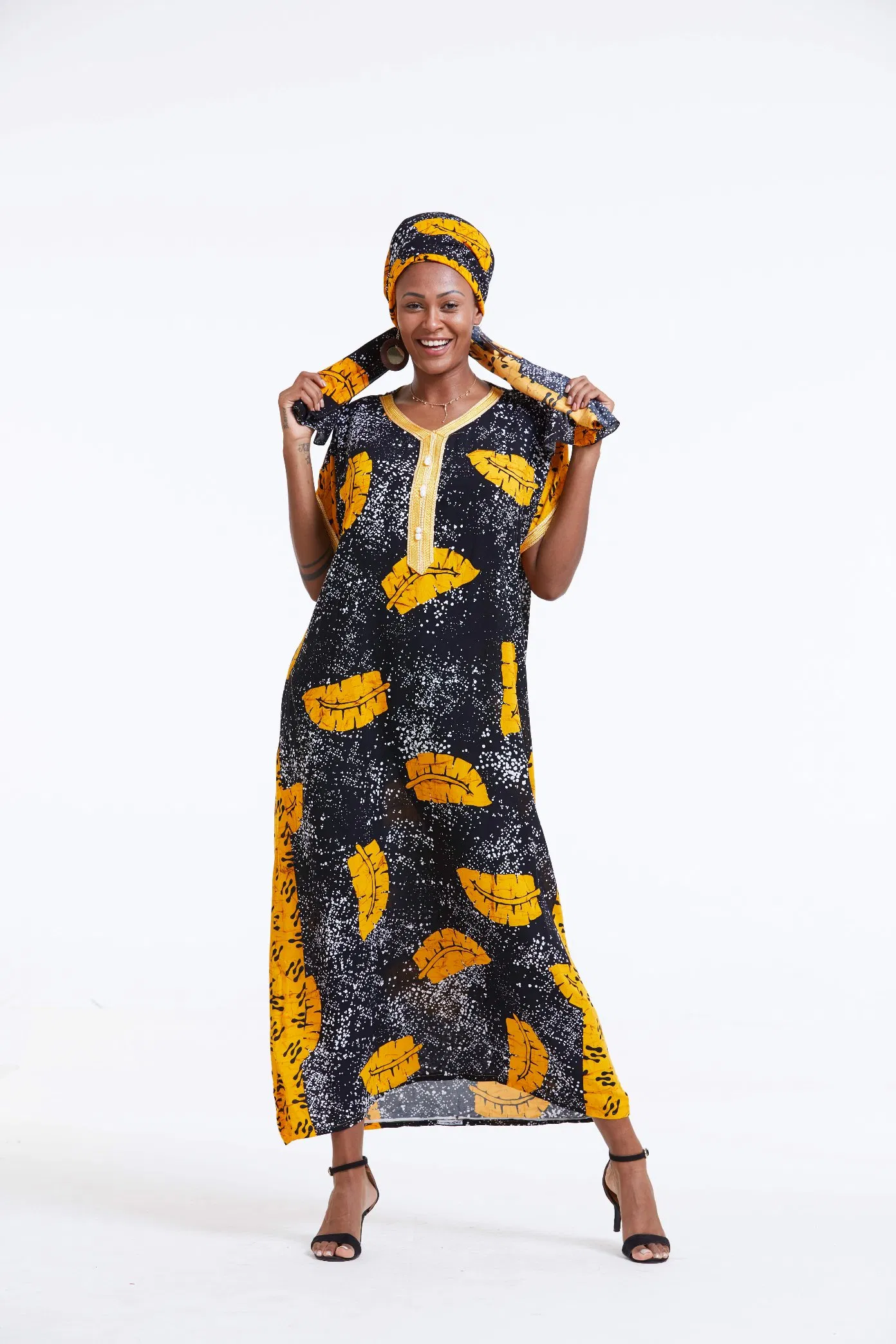 New Design Women Dress Plus Size Fashion Printed Dress