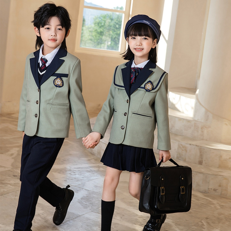 School Uniform Suit for Kindergarten Students Spring and Autumn Children's Business Attire College Style Winter