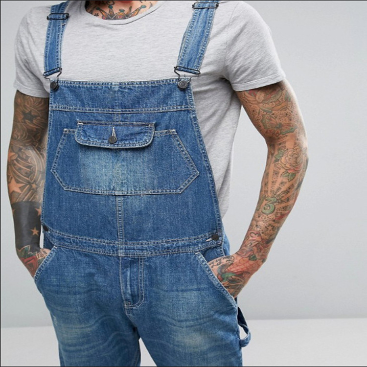 New Denim Overalls Slim Fit Men′ S Trousers