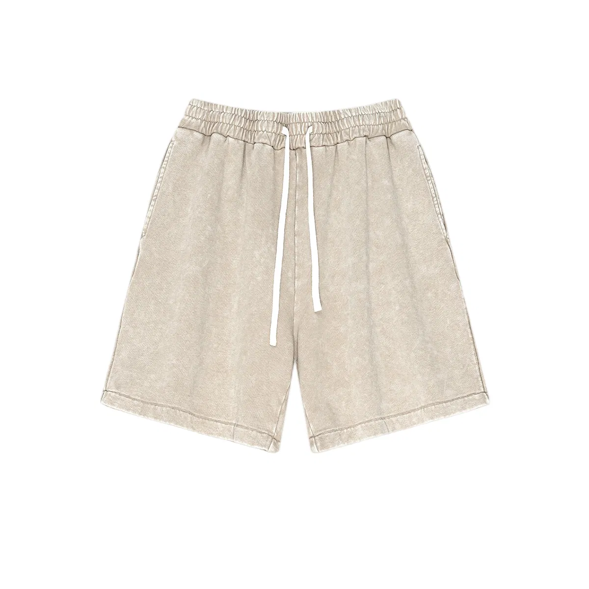 Washed Pure Cotton Patchwork Shorts - Denim Color-Block Pants Niche Designer Men's Shorts