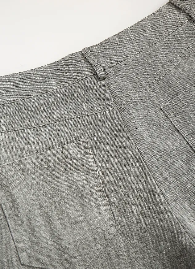 Women's Linen-Cotton High-Waist Wide-Leg Trousers