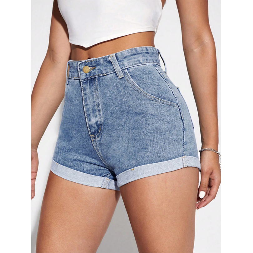 High Quality Ladies High Waist Jean Shorts Women's Casual Denim Jeans