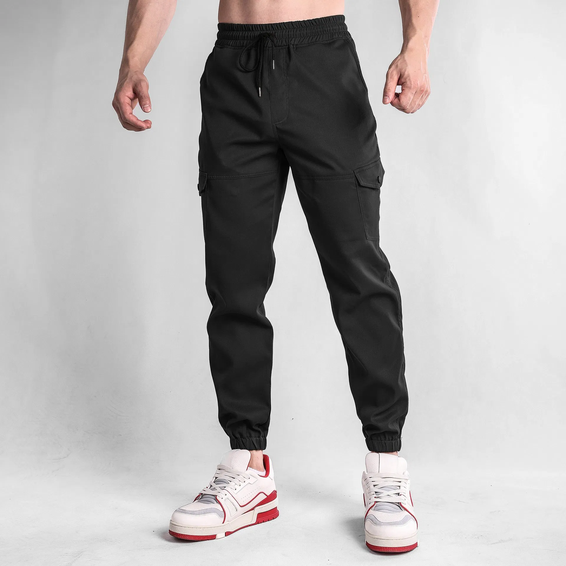 Golthan Wholesale Men High Quality Custom Logo Nylon Athletic Golf Wear Blank Sports Jogger Pants
