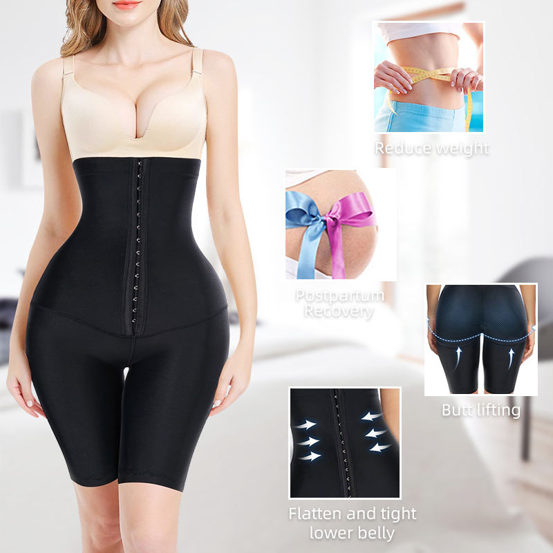 Tummy Control Compression Butt Lifter Shaper Women High Waist Seamless Short Shapewear Trousers