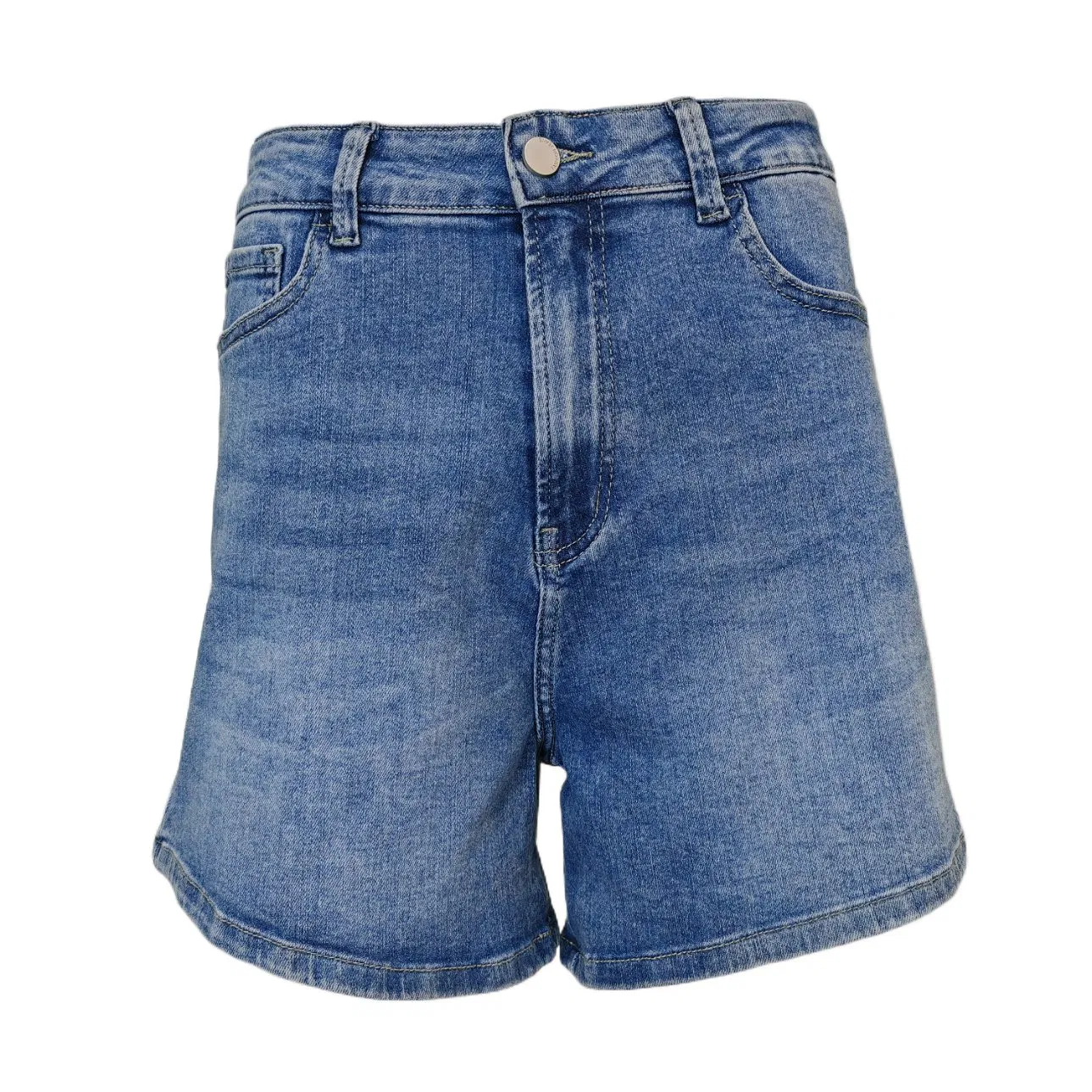 2025 Custom Design Summer Women's Hot Shorts High Waist Solid Color Woman Denim Shorts for Women