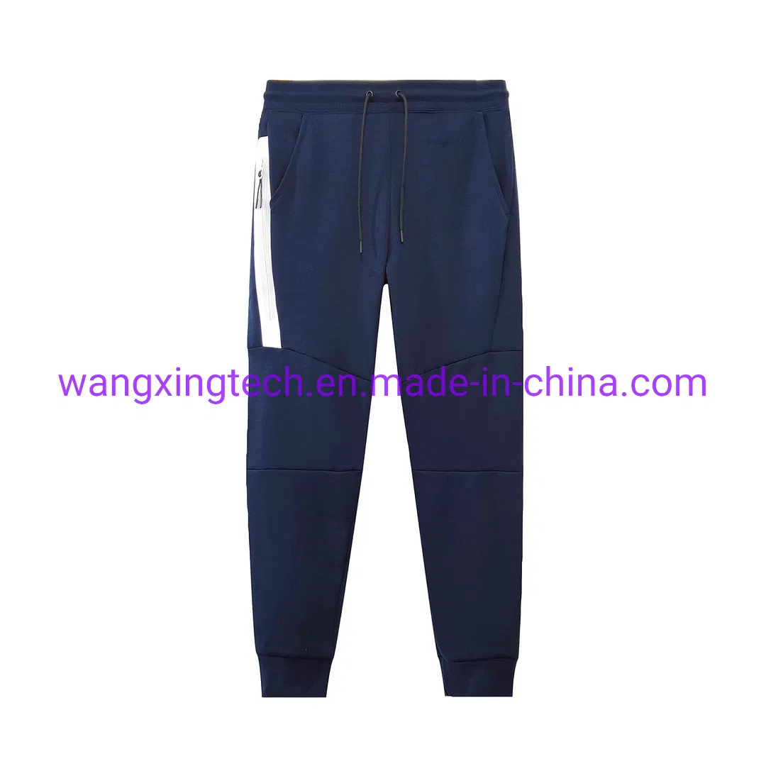 Wholesale Spring and Autumn New Sports Pants Stitching Slim Fit Taped Zipper Tech Fleece Sweatpants Cotton Casual Trousers Men