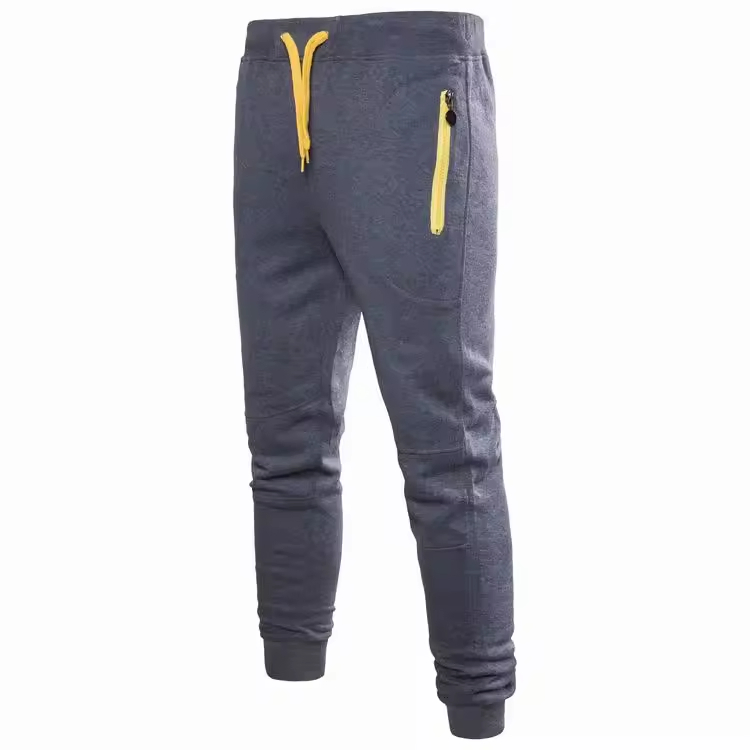 New Men's Slim Fit Joggers Pants Casual Gym Trousers with Zip Pockets Skinny Athletic Bottoms Wholesale