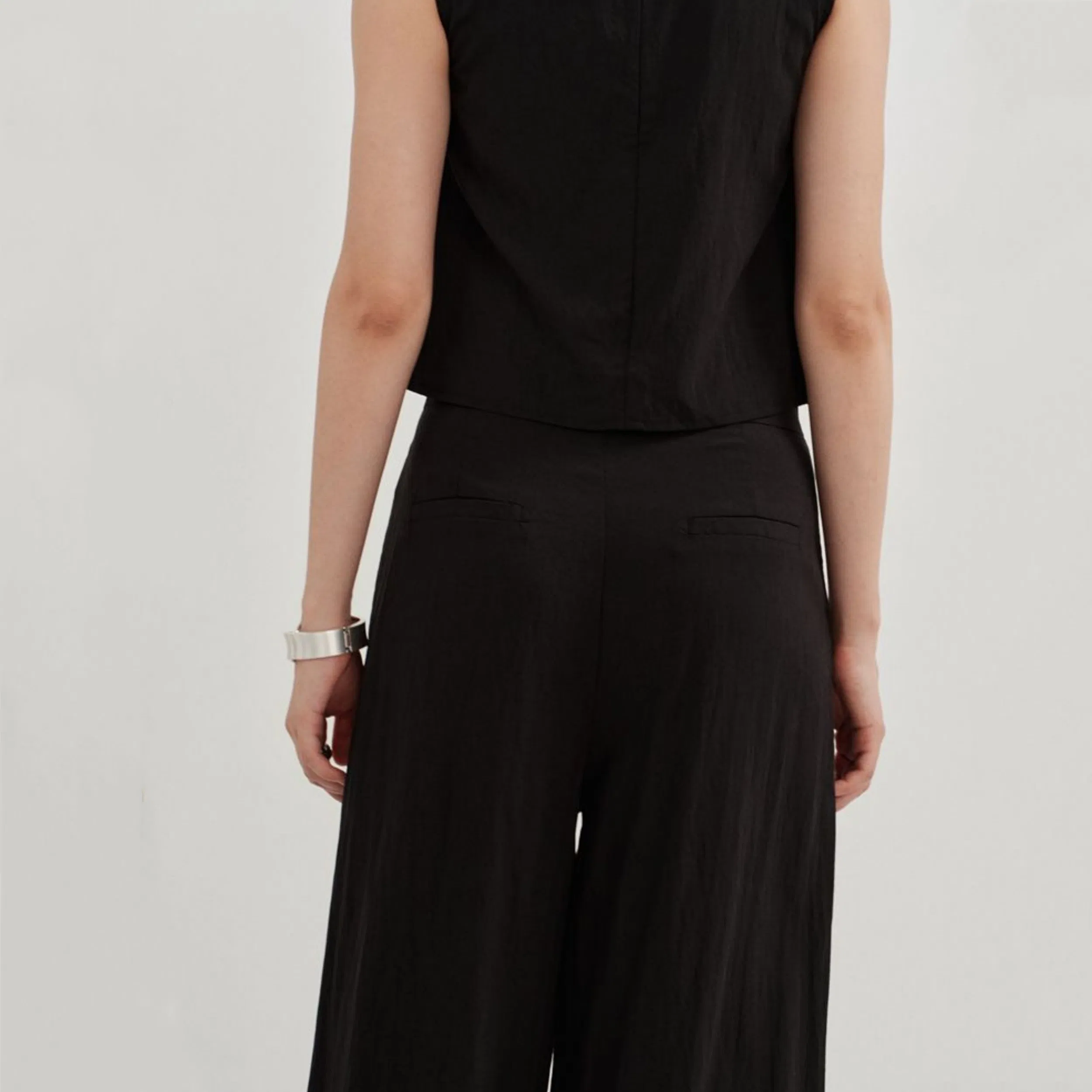 Factory Customized Ladies Summer Pure Cotton Soft Breathable Loose Low Waist Wide Leg Pants Casual Trousers