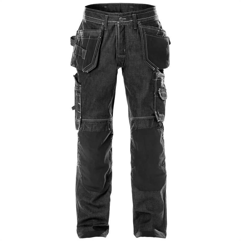 Customized Heavy Duty Elastic Twill Cotton En 20471 Outdoor Construction Tactical Men Workwear Cargo Pants Trousers