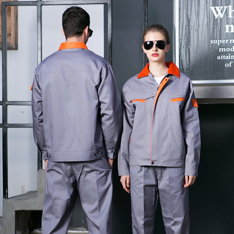 Tailored Comfortable Workwear Uniform Womens Navy Long Sleeve Work Clothes Cargo Jackets Trousers for Construction