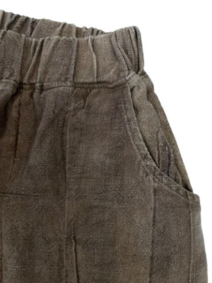 Women's Fashionable Cotton and Linen Trousers with Loose Elastic Waistband