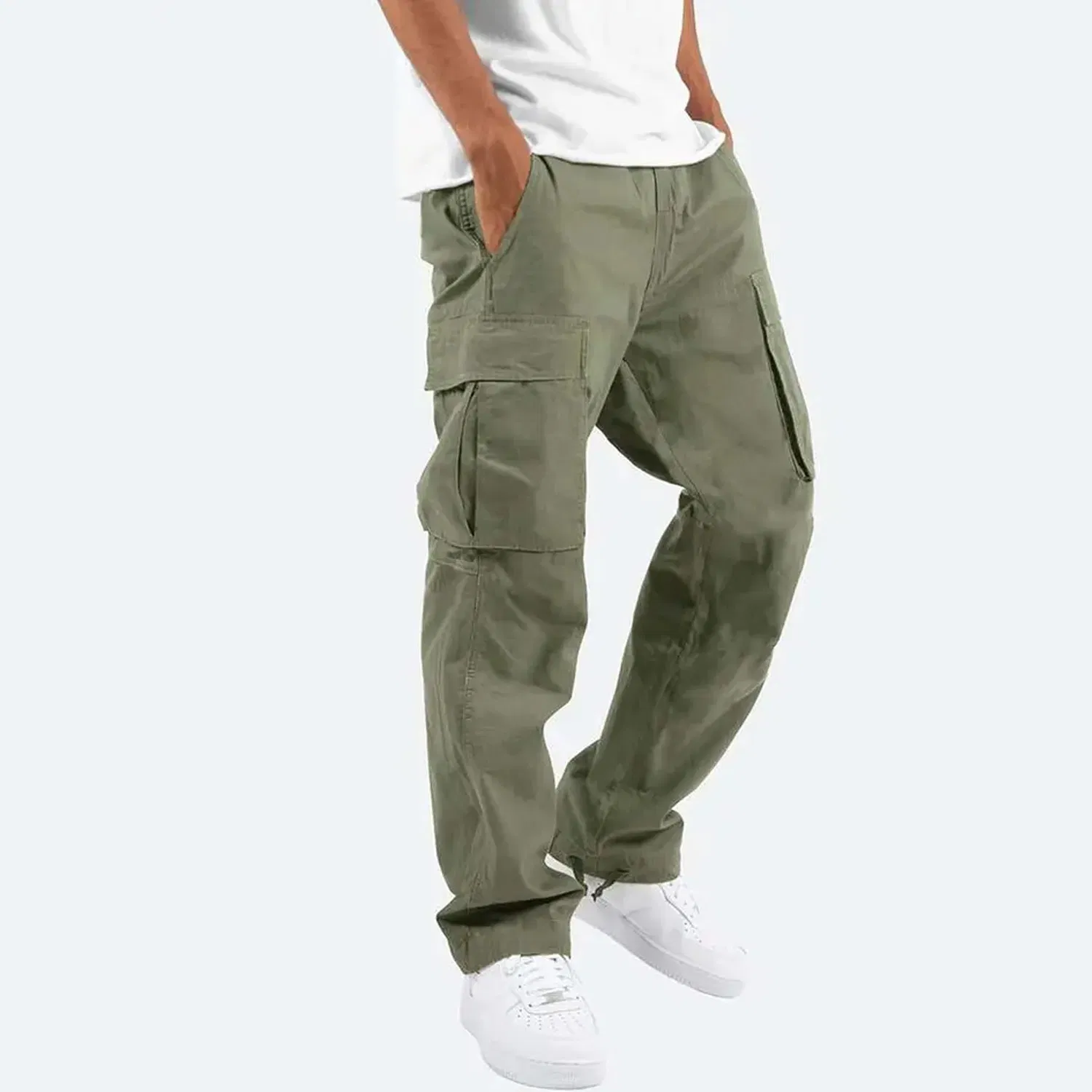 Pockets Jogging Blank Track Sweatpants Mens Cargo Jogger Pants Trousers
