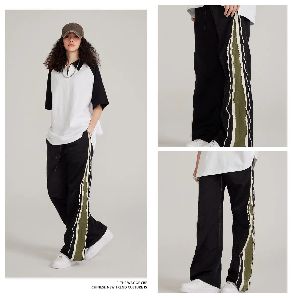 Unisex Sweatpants Custom High Waist Sports Jogger Pants Plus Size Polyester Loose Sweat Trousers