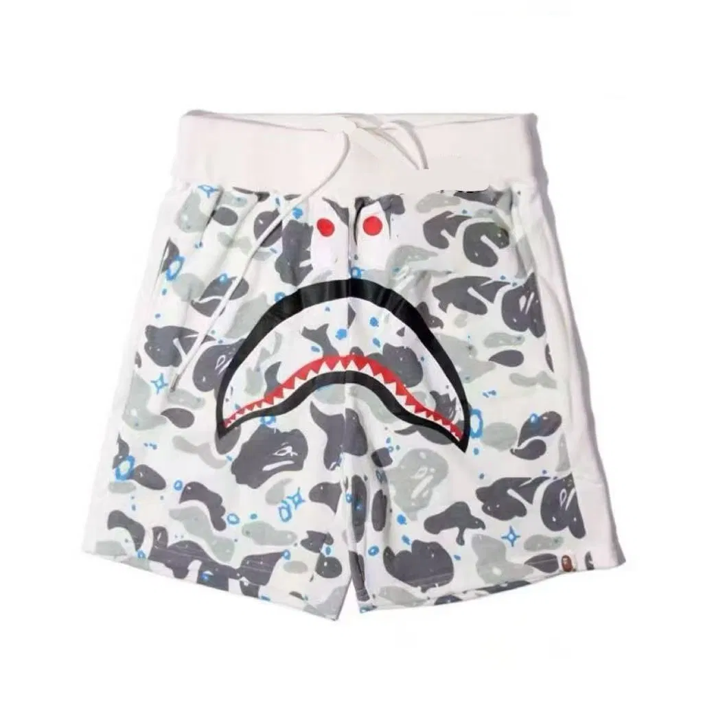 High Quality 100% Cotton High Street Shorts Unisex Camouflage Shark Shorts Quick Dry Breathable Casual Swimming Cargo