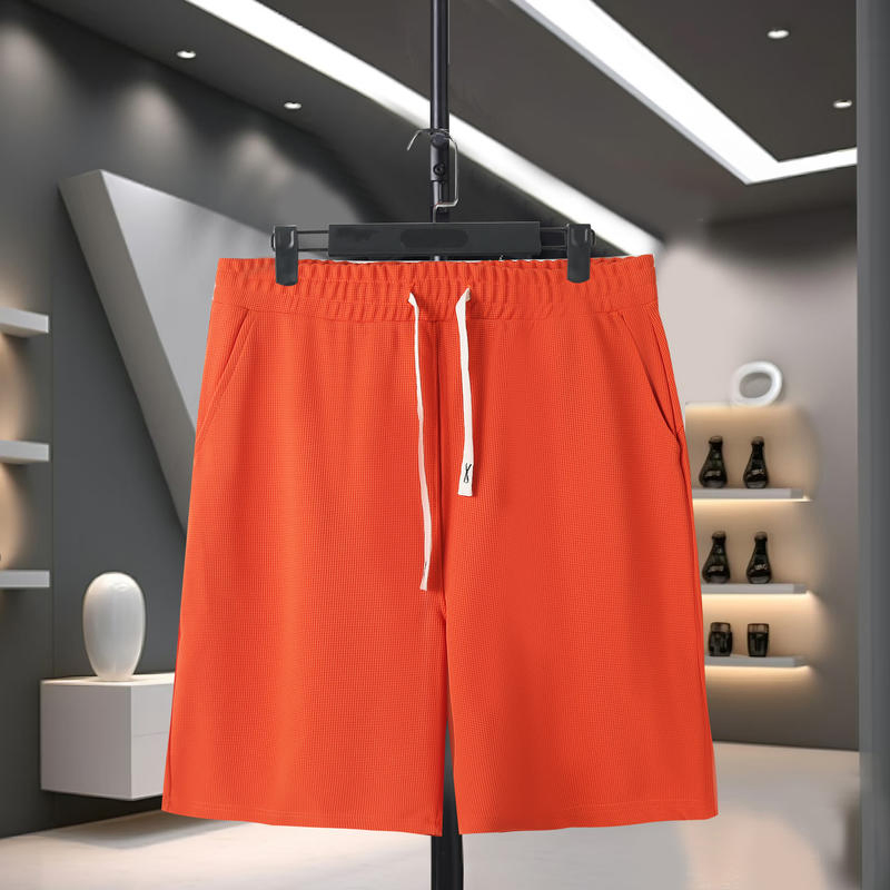 Wholesale Men's Lightweight Waffle Grid Athletic Shorts for All-Day Wear