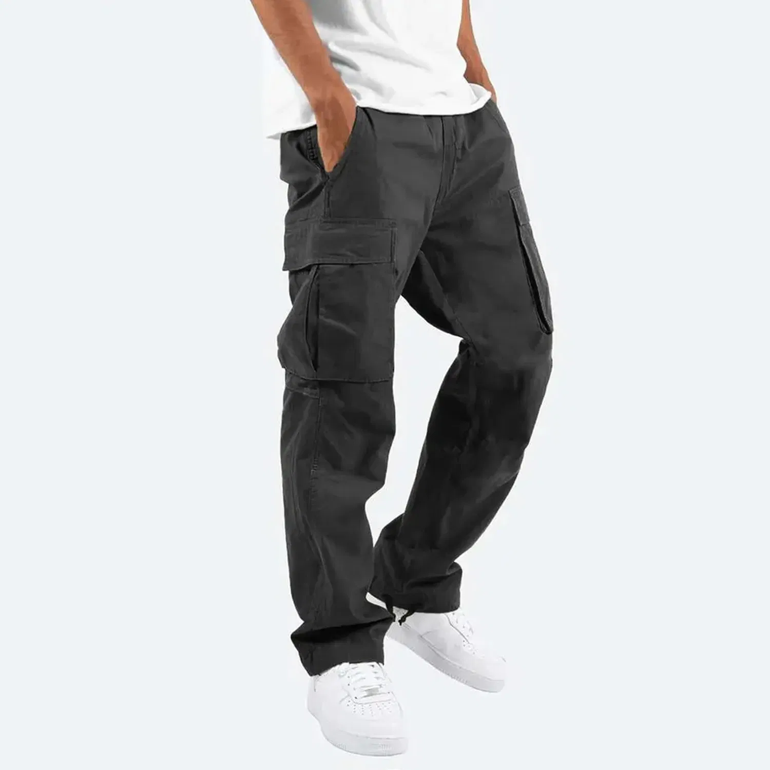 Pockets Jogging Blank Track Sweatpants Mens Cargo Jogger Pants Trousers