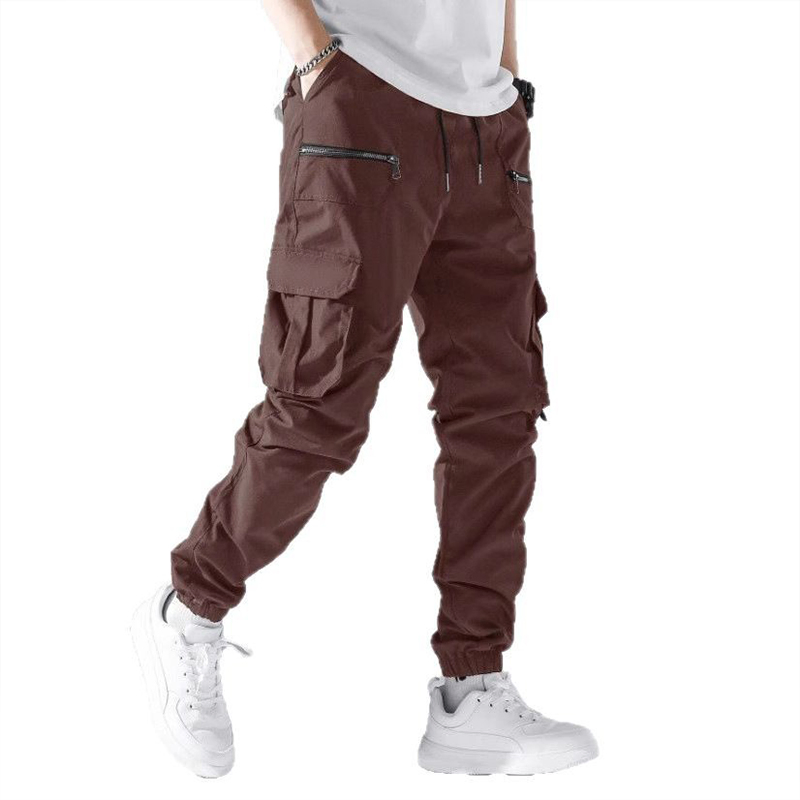 Customizable High Quality Canvas Breathable Slim Fit Multi-Pocket Men's Cargo Trousers