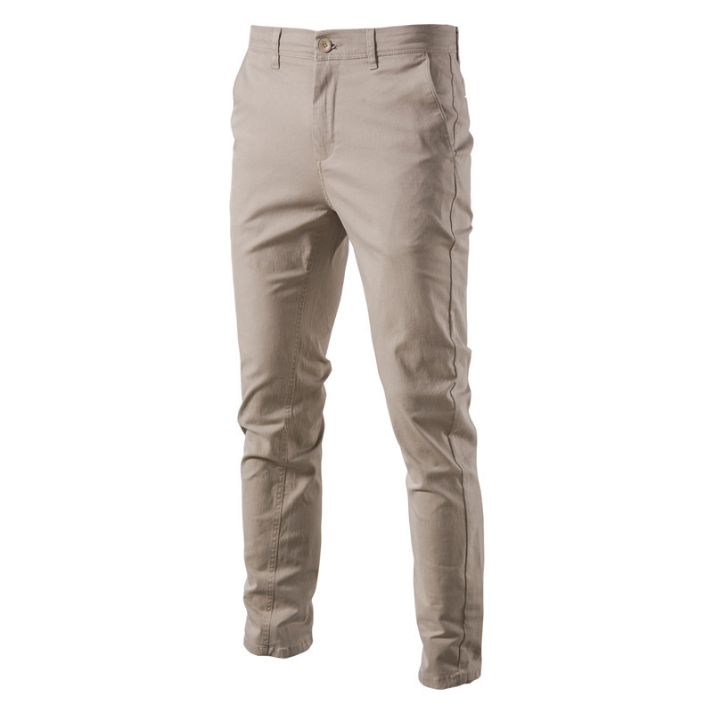 Wholesale OEM Cotton Pants Regular Slim Fit Cotton Twill Chino Pants for Men