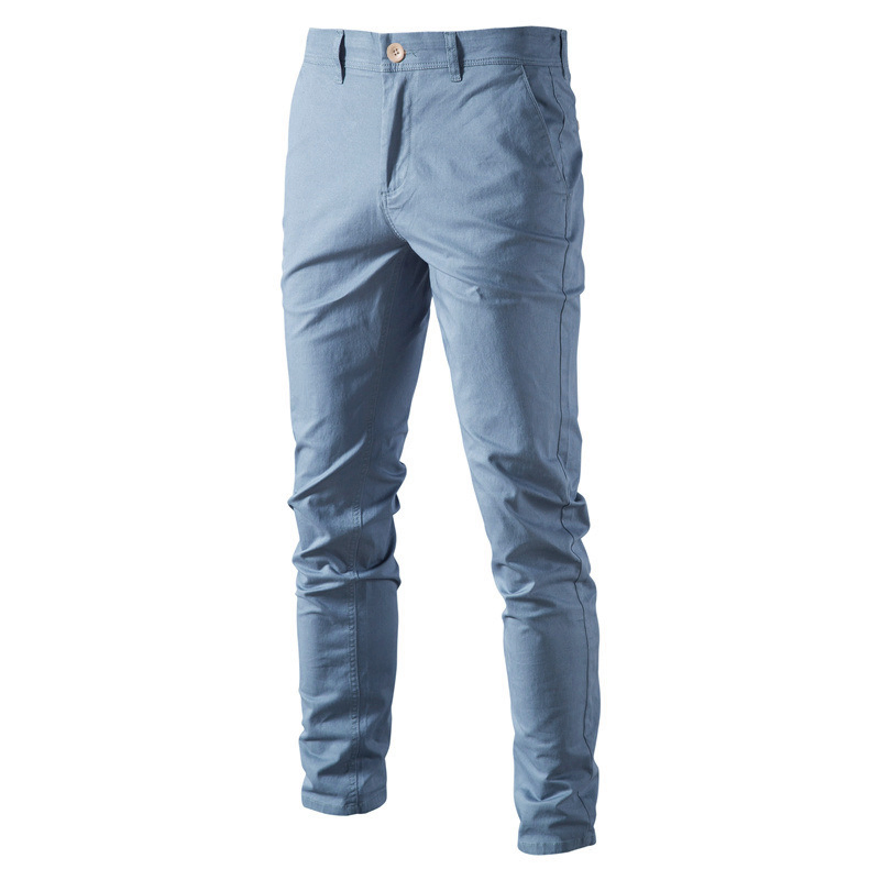 Wholesale OEM Cotton Pants Regular Slim Fit Cotton Twill Chino Pants for Men