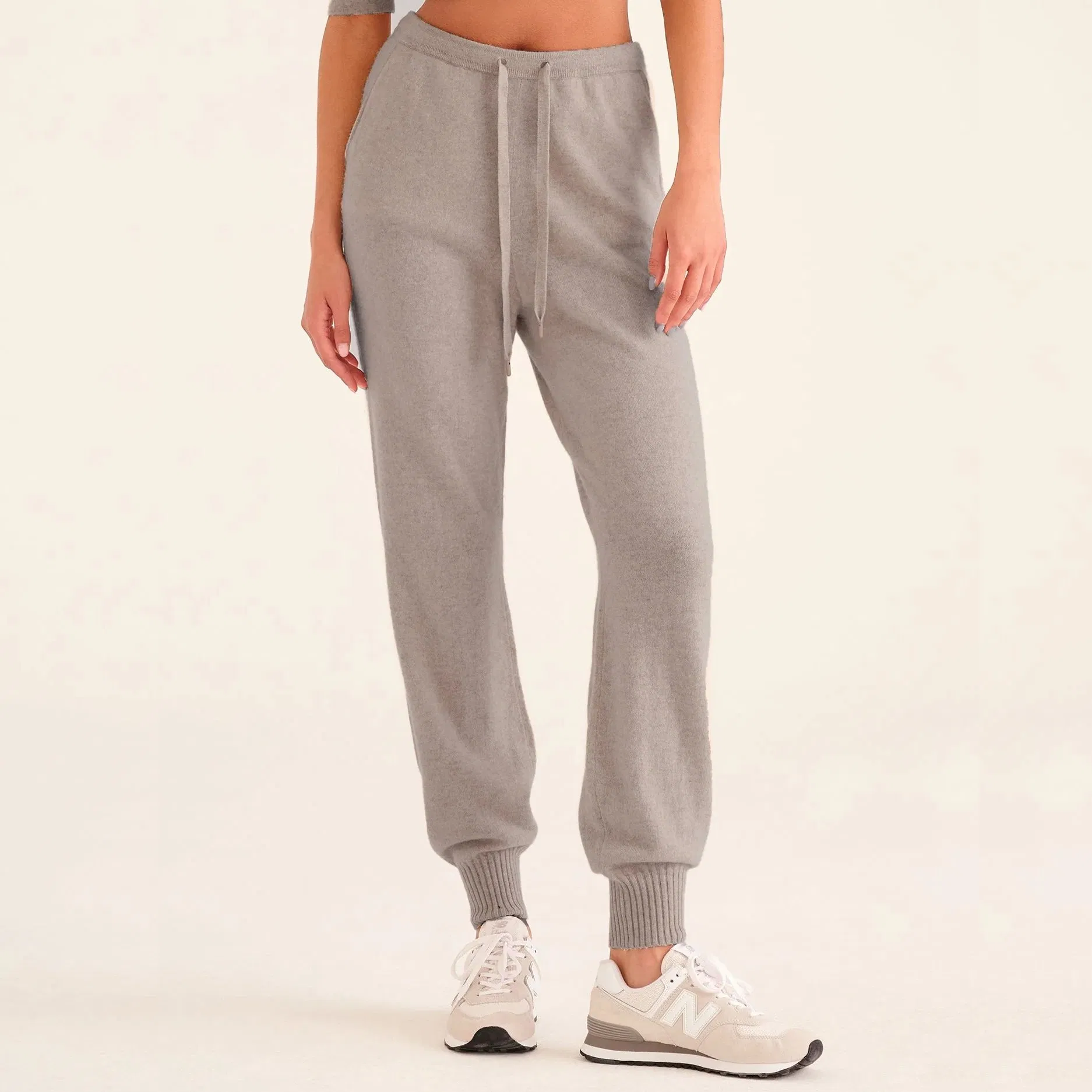 Women's Fashion Leisure 100% Cashmere Multi-Color Pajama Joggers Sweat Pants