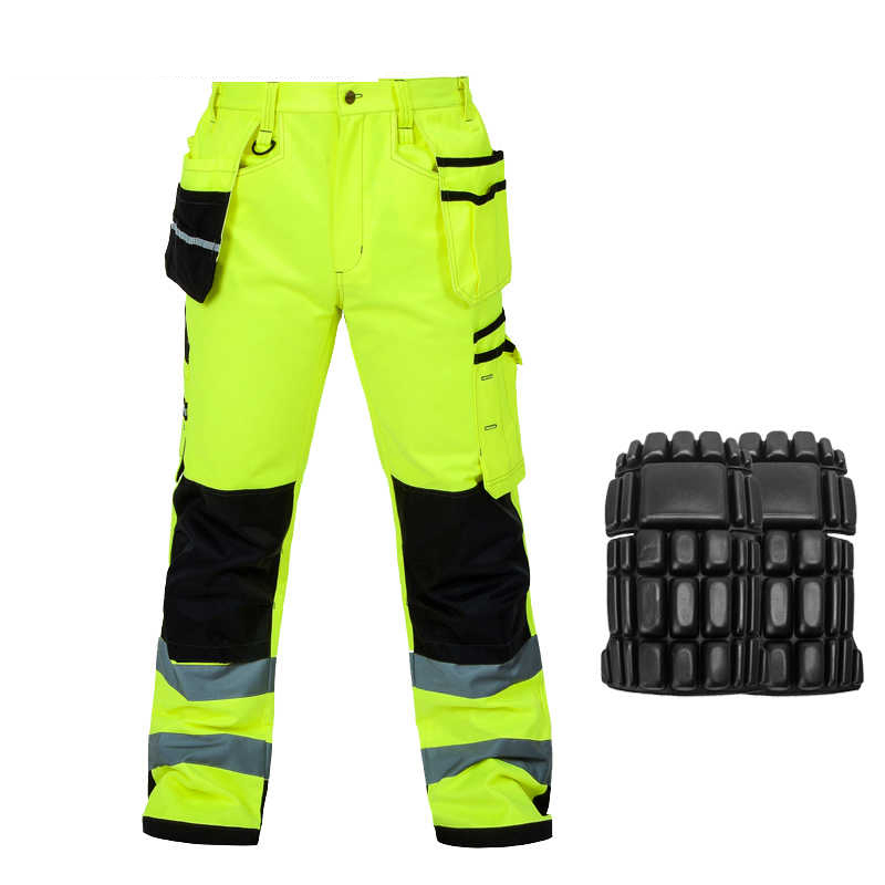 Factory Price Taped Contrast Hi Vis Pant Working Cargo Trouser