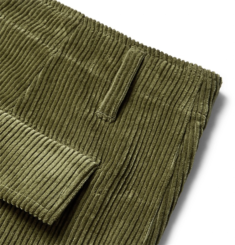 Custom Logo Straight Leg Pants Men Corduroy Casual Chino Track Cargo Pants with Big Pockets