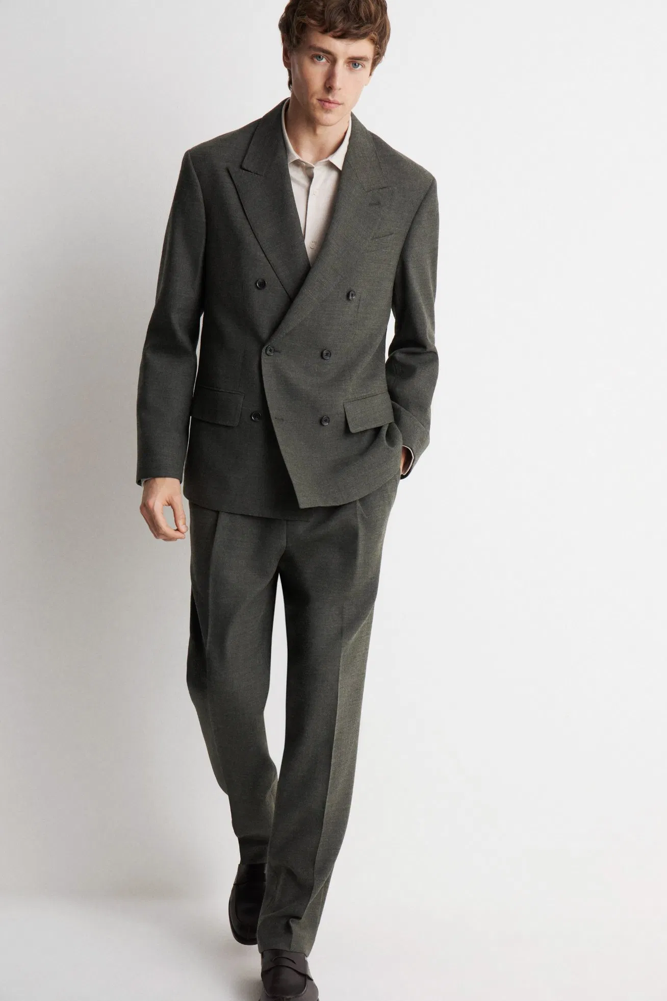 Tailored Men's Formal Suit Pants Customized Wholesale Wool Blend Fabric Pleat Trousers for Man Official Wear