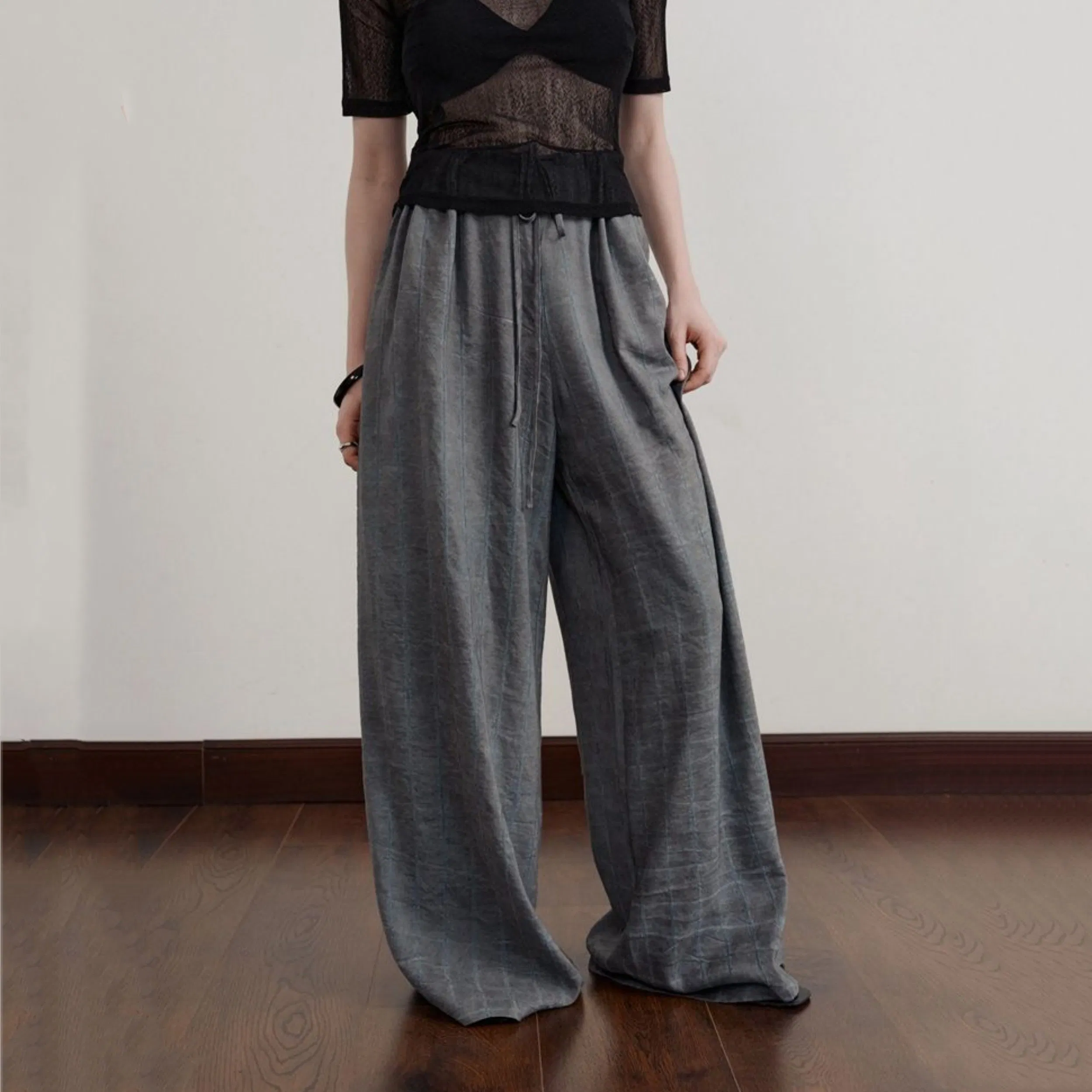 Stylish Women's Tie-Dyed Wide Leg Trousers for Summer