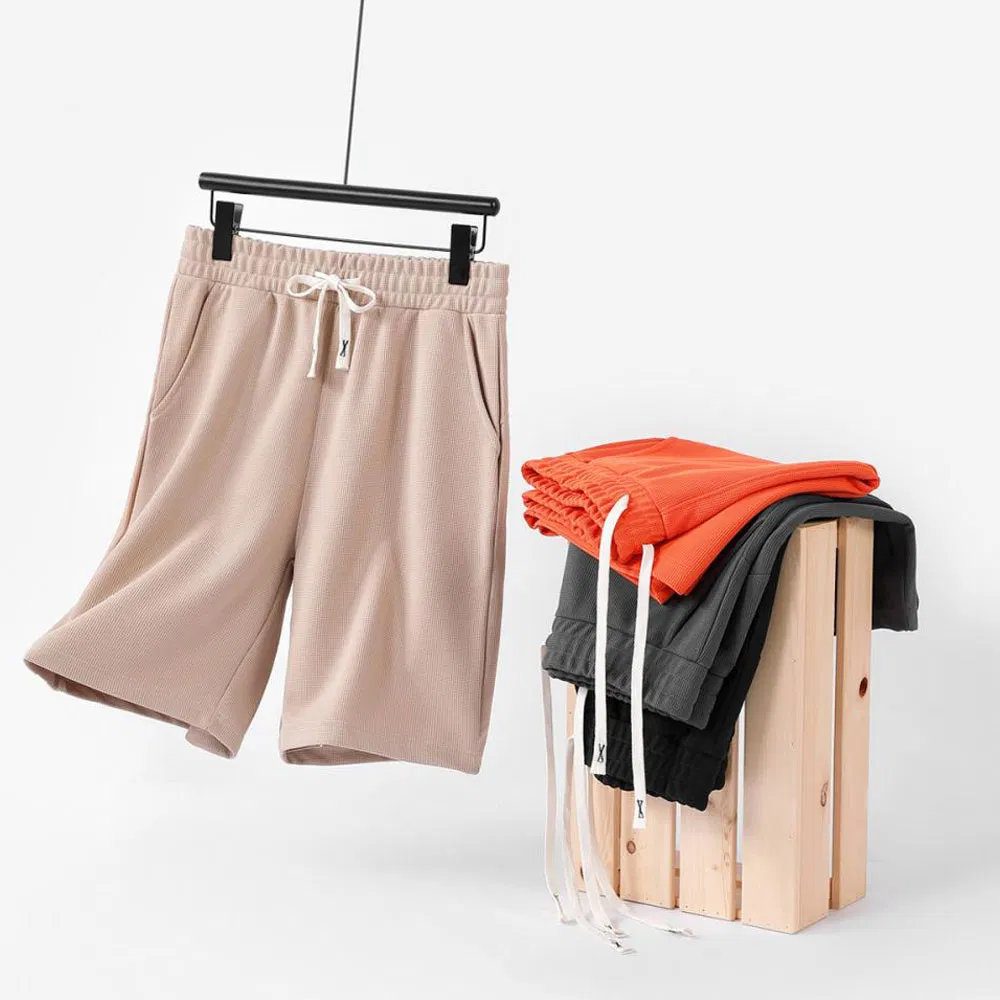 Wholesale Men's Lightweight Waffle Grid Athletic Shorts for All-Day Wear